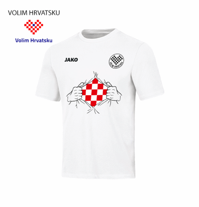Slika "VOLIM HRVATSKU" pamučna majica kratkih rukava