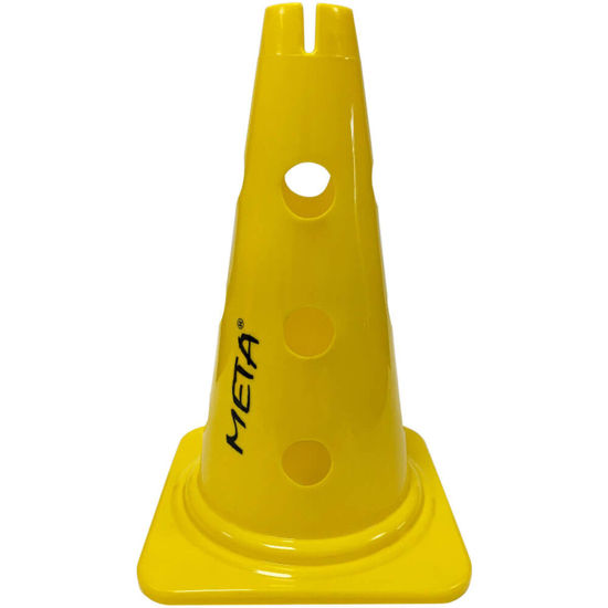 Slika META  Čunj za trening s otvorima i prorezom 38 cm žuti